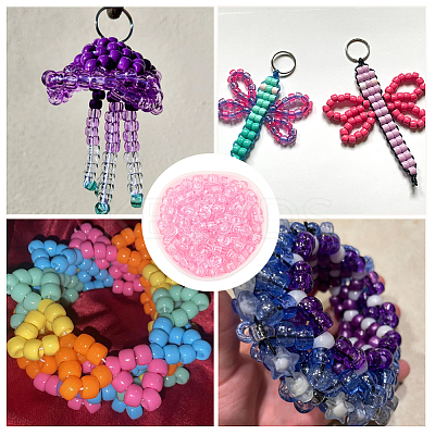 800Pcs Transparent Plastic Beads KY-SP0001-52A-1