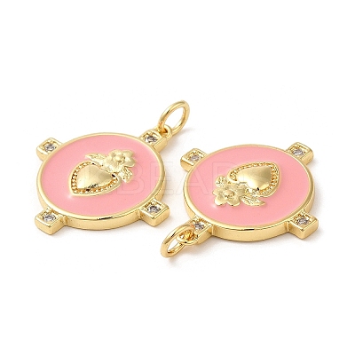 Brass Micro Pave Cubic Zirconia Pendants KK-M246-16G-03-1