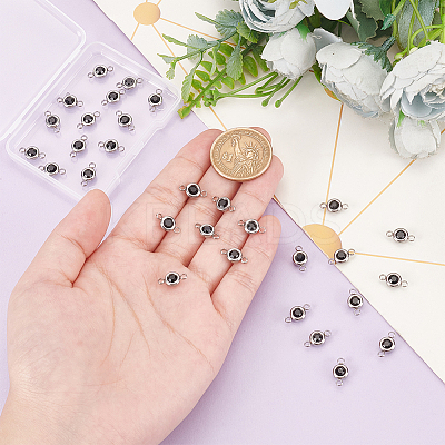 30Pcs 304 Stainless Steel Rhinestone Links Connectors STAS-UN0058-64-1