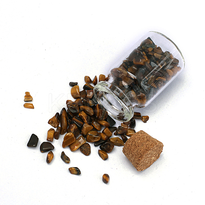 Natural Tiger Eye Chip Healing Crystals Wishing Bottles PW-WG63969-07-1