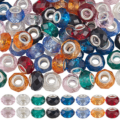 80Pcs 8 Colors Handmade Glass European Beads GLAA-PA0001-03-1