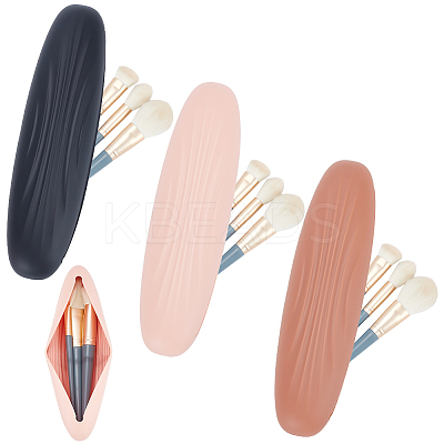 3Pcs 3 Colors Silicone Travel Makeup Brush Storage Bag DIY-CP0008-52-1