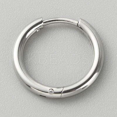 316L Surgical Stainless Steel Huggie Hoop Earrings for Girl Women EJEW-TAC0011-11B-P-1