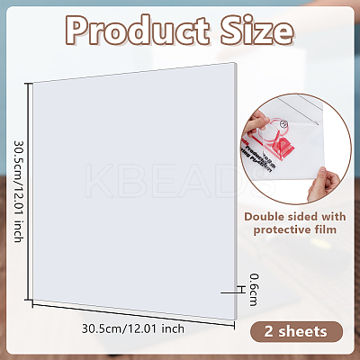2 Sheets HDPE Plastic Sheets DIY-OC0014-44B-02-1