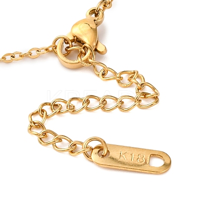 Ion Plating(IP) Summer Beach 304 Stainless Steel Clear Cubic Zirconia Satellite Chain Necklaces NJEW-S004-02G-1