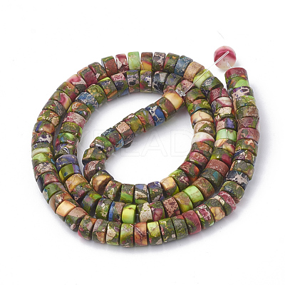 Synthetic Gold Line Imperial Jasper Beads Strands G-T103-18A-1