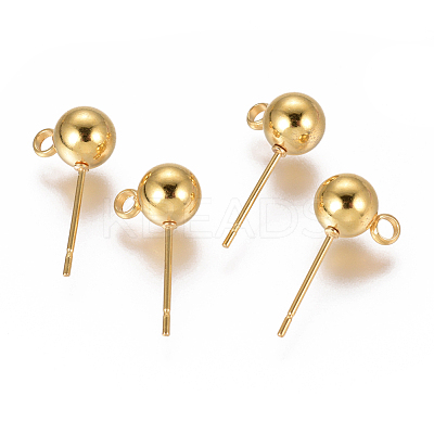 PVD Vacuum Plating 304 Stainless Steel Ear Stud Components STAS-I120-16D-G-1