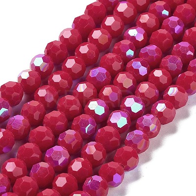 Opaque Glass Beads Strands EGLA-A035-P8mm-L16-1