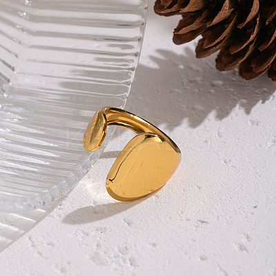304 Stainless Steel Cuff Open Rings for Women YO3439-1