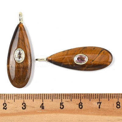 Natural Tiger Eye Pendants G-D357-03C-1