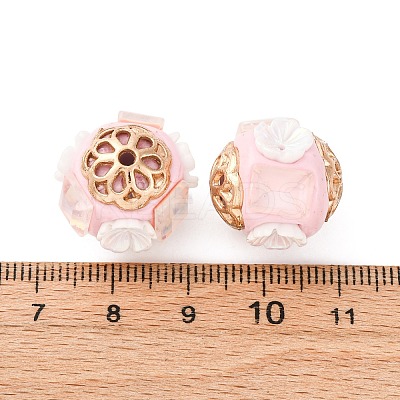 Handmade Resin Indonesia Round Beads IPDL-P005-09KCG-01-1