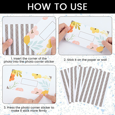 Photo Paper Self Adhesive Corner Stickers AJEW-WH20060-63B-1