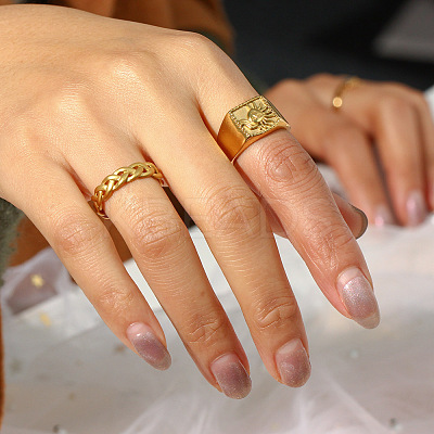 316L Surgical Stainless Steel Finger Rings WG8BDB4-01-1