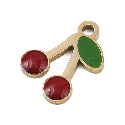 304 Stainless Steel Enamel Charms LS-STAS-I338-01G-08-1