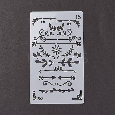 Plastic Reusable Drawing Painting Stencils Templates DIY-G027-F-M-1