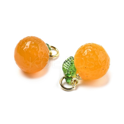 Dyed Natural Agate Orange Charms X-G-U025-07G-1