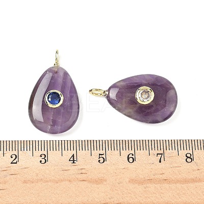 Natural Amethyst Pendants G-H318-04G-05-1
