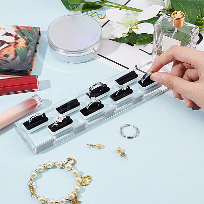 8-Slot Acrylic Finger Ring Display Rack RDIS-WH0002-10-1