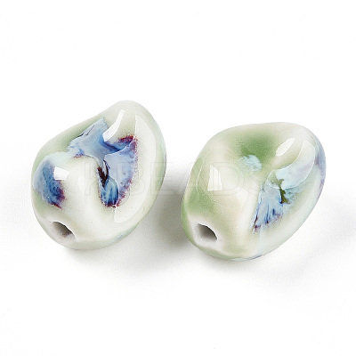 Handmade Porcelain Beads PORC-N008-06G-1