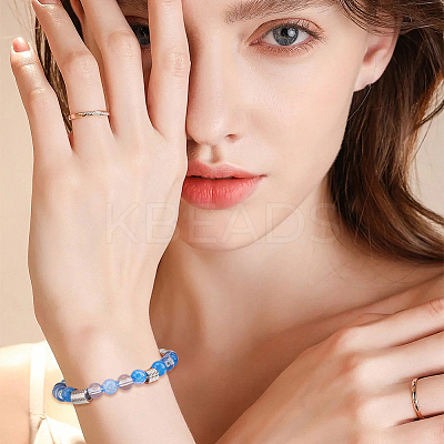 60Pcs 6 Style 201 Stainless Steel European Beads STAS-FH0002-06-1