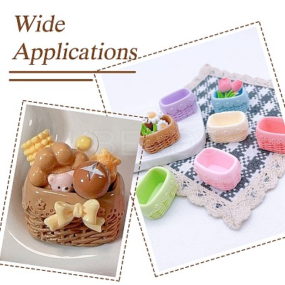28Pcs 7 Colors Opaque Resin Cabochons RESI-CJ0004-67-1