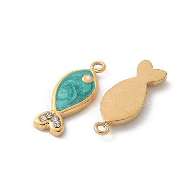 304 Stainless Steel Enamel Pendants STAS-Z122-22G-01-1
