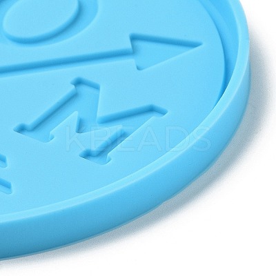 DIY Mother's Day Theme Flat Round Pendant Silicone Molds LS-SIMO-H010-02G-1