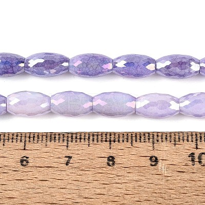 Anti-Tarnish Electroplate Glass Beads Strands EGLA-Q130-02A-15-1