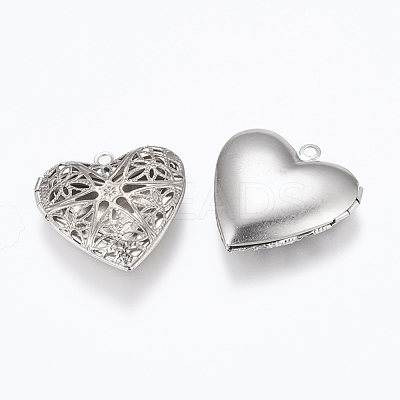 Tarnish Resistant 316 Stainless Steel Diffuser Locket Pendants X-STAS-G146-09P-1