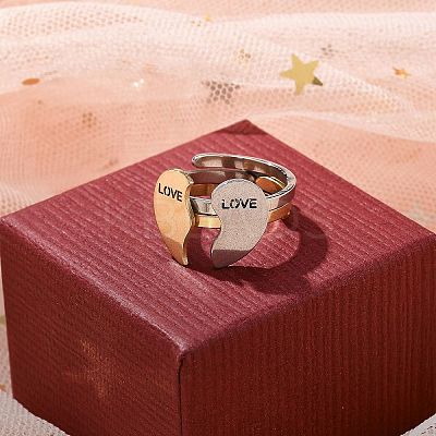 304 Stainless Steel Cuff Rings LS-RJEW-K287-04A-1
