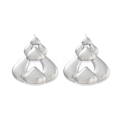 Hollow Teardrop Brass Stud Earrings EJEW-Q811-10P-1