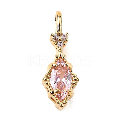 Brass Micro Pave Cubic Zirconia Pendants KK-F901-02C-G-1