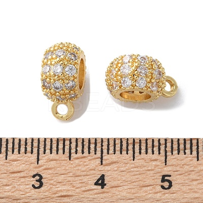 Brass Micro Pave Cubic Zirconia Tube Bails KK-S512-08G-1