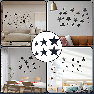 4Bags Acrylic Star Stickers DIY-GF0012-46C-1