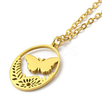 304 Stainless Steel Pendant Necklaces LS-NJEW-Z025-03G-1