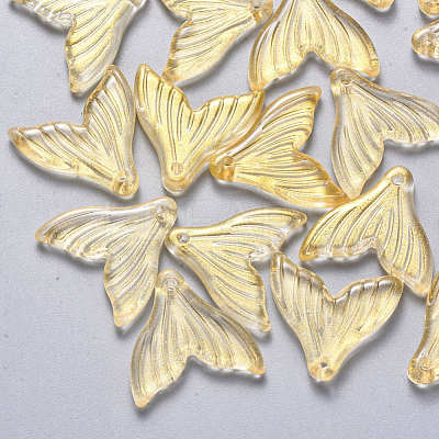 Transparent Spray Painted Glass Pendants X-GLAA-S190-009A-04-1