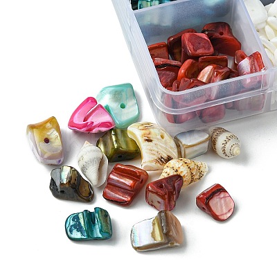 198G 11 Styles Natural Mixed Shell Beads Sets BSHE-FS0001-05-1