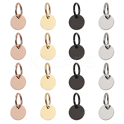 16Pcs 4 Colors 304 Stainless Steel Manual Polishing Charms STAS-CA0001-77-1