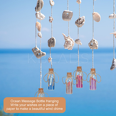 Cork Glass Wishing Bottle for Pendant Decoration AJEW-AB00090-1
