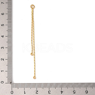 Brass Boston Link Chain Tassel Big Pendants KK-G510-06G-1