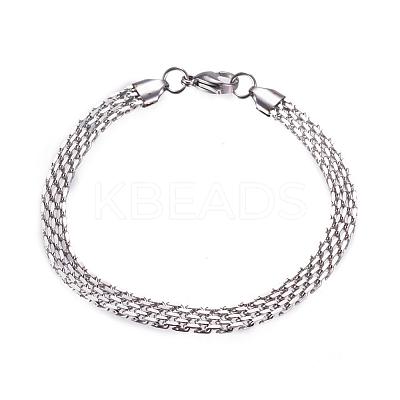 Tarnish Resistant 304 Stainless Steel Bracelets BJEW-D431-21-1