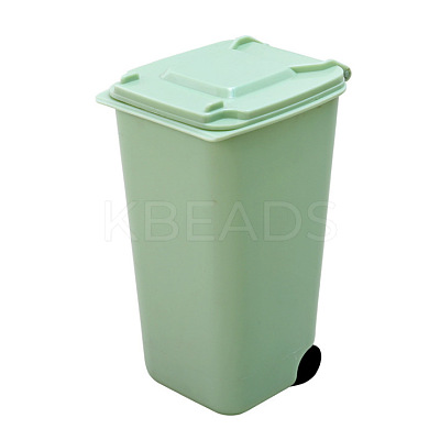Mini Trash Can Shape Plastic Multi-function Pen & Pencil Holders OFST-PW0004-12D-1