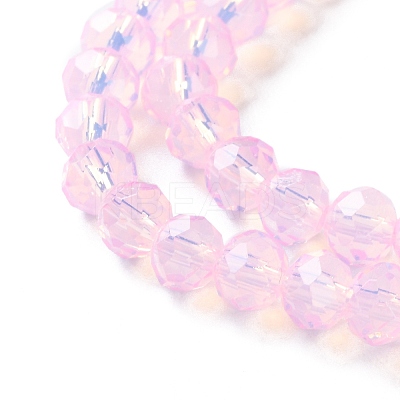 Baking Paint Transparent Glass Beads Strands DGLA-A034-J6MM-D09-1
