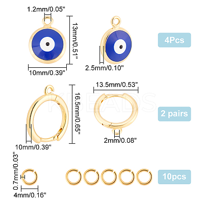 DIY Evil Eye Earring Making Kit DIY-AR0002-83-1