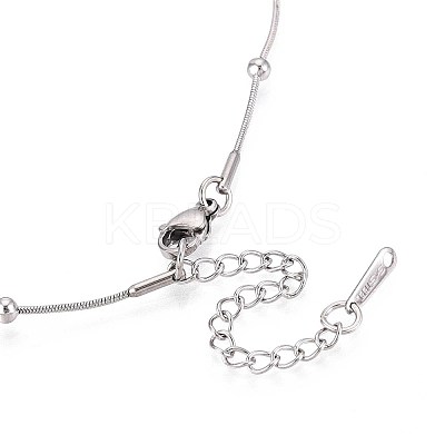 1MM 304 Stainless Steel Satellite Chain Necklaces NJEW-N058-07B-P-1