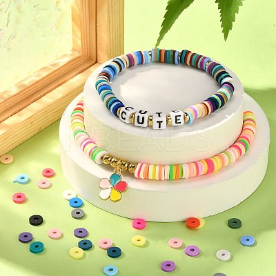 DIY Heishi Surfer Bracelet Making Kit DIY-YW0005-86-1