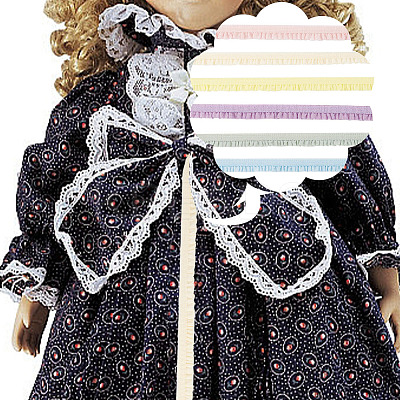 12 Yards 6 Colors Nylon Ruffled Elastic Lace Trim OCOR-GL0001-07-1