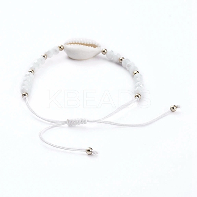 Adjustable Nylon Thread Braided Bead Bracelets BJEW-JB05211-01-1