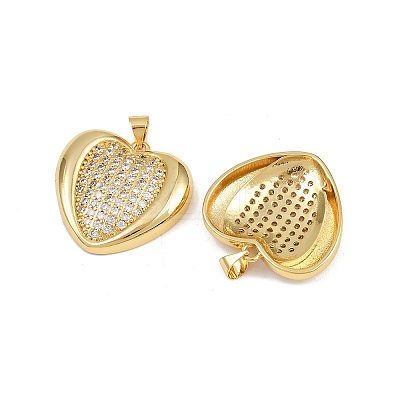 Brass Micro Pave Cubic Zirconia Pendants KK-C132-03A-G-1