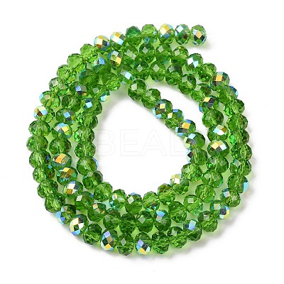 Electroplate Transparent Glass Beads Strands EGLA-A046-01B-03-1